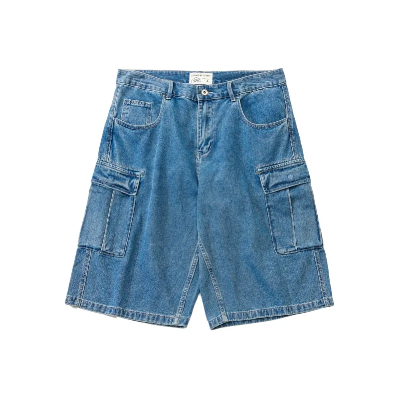 LIVINGTOWN Denim Shorts Unisex Blue-0
