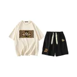 2-Piece Set (Beige Apricot+Black)