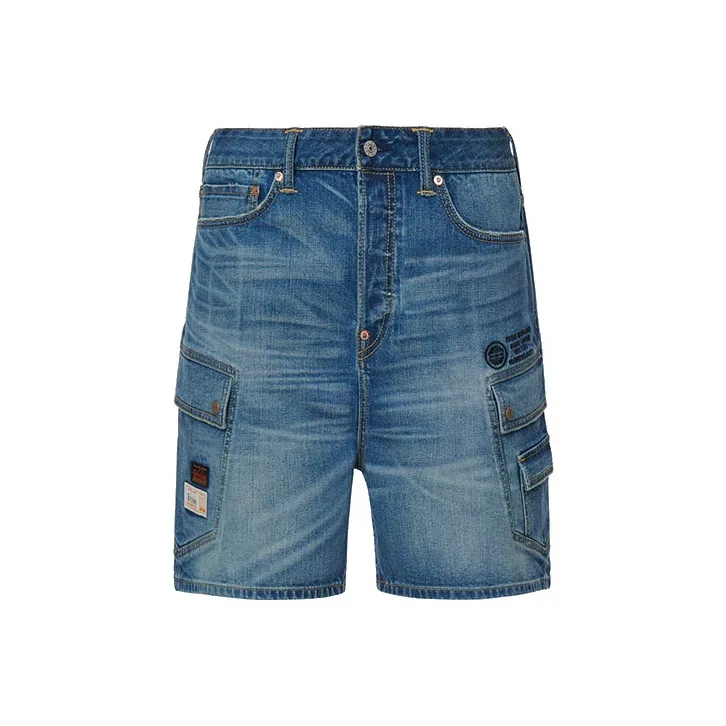 EVISU Denim Shorts Men Denim Blue-0