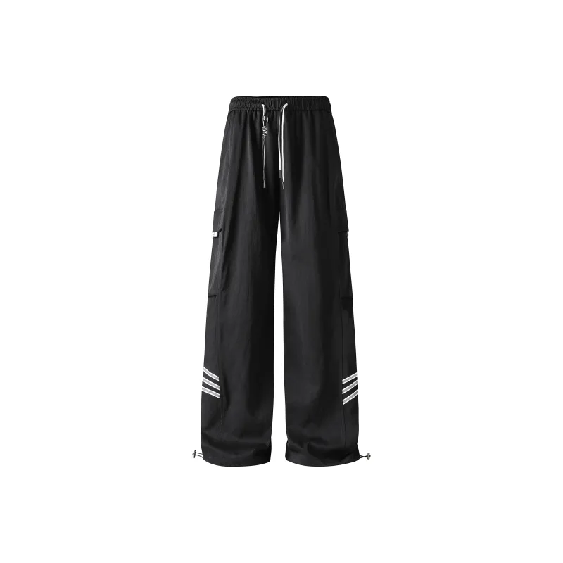 MARK WAFFLE Casual Pants Unisex Black-0