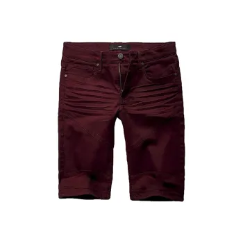 JORDAN Denim Shorts Men Burgundy