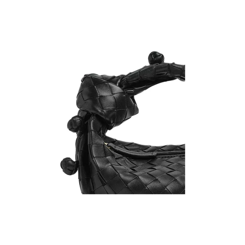 Bottega Veneta Lambskin With Calfskin Handbag Mini Women's Black-4