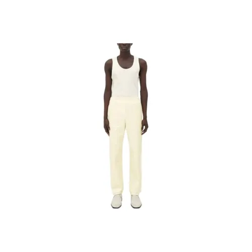 Bottega Veneta Shiny Leather Elasticated Trousers Casual Pants Men's Yellow