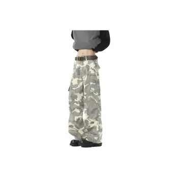 WARNING LIGHT Cargo Pants Unisex White