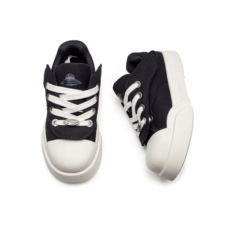 Hip Speed Height Increasing Low Top Canvas Shoes Unisex-3