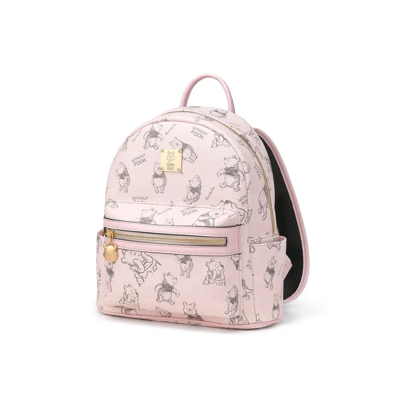 Disney Winnie The Pooh Series PVC Backpack Regular Women's Apricot/Pink/Black-8