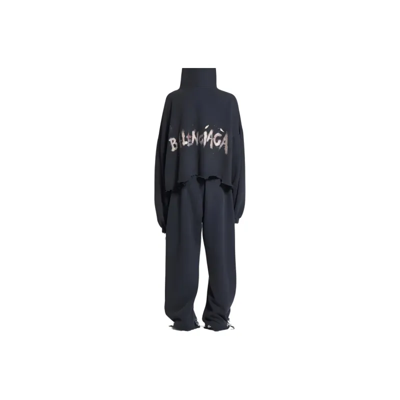 Balenciaga Knitted Sweatpants Loose Fit Unisex Black-3
