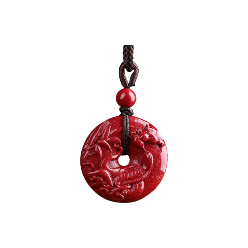 MY WORLD BEGINS AND ENDS WITH YOU Reconstructed Cinnabar Necklaces Unisex-12