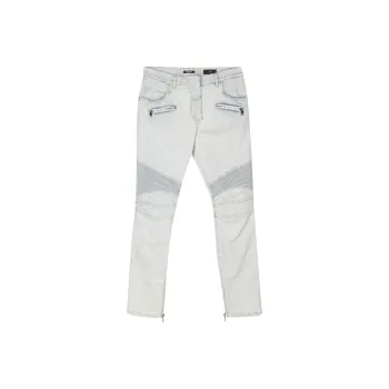 BALMAIN Distressed Tapered Jeans