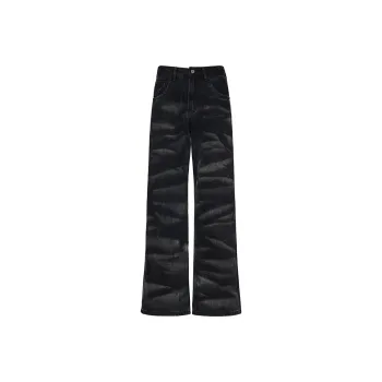 GTRG Jeans Unisex Black Zebra Print