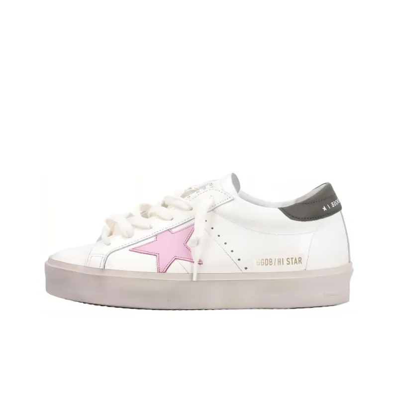 Golden Goose Hi Star White Pink Silver Women's-0