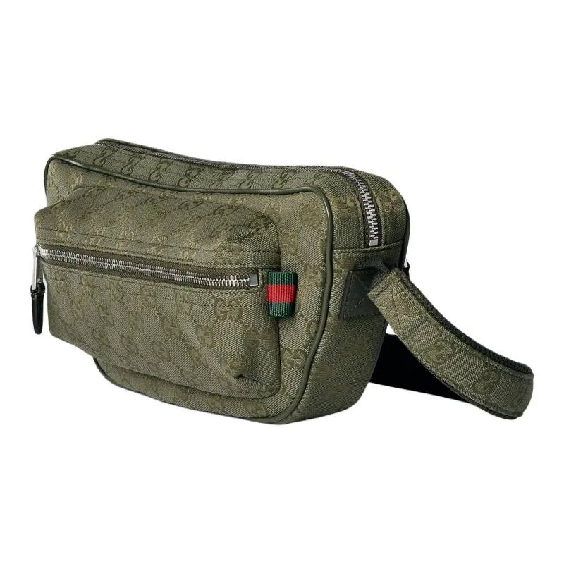 GUCCI Canvas Crossbody Bag, Shoulder Bag Tubas Men's Forest Green-1