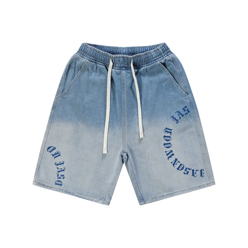 JASONWOOD Cowboy On The Run Summer Denim Shorts Unisex-7