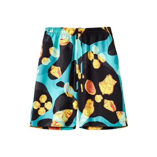 LOEWE Shell Print Silk Drawstring Shorts