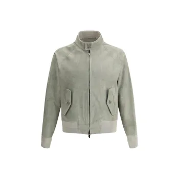 SALVATORE SANTORO Suede Bomber Jacket
