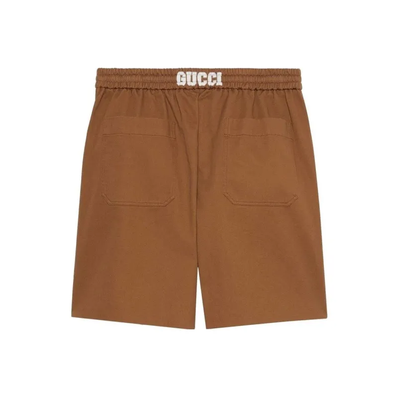 GUCCI SS22 Casual Shorts Men's Brown-0