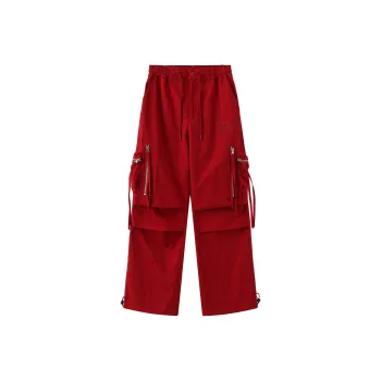 Clubxxhh Cargo Pants Unisex Burgundy