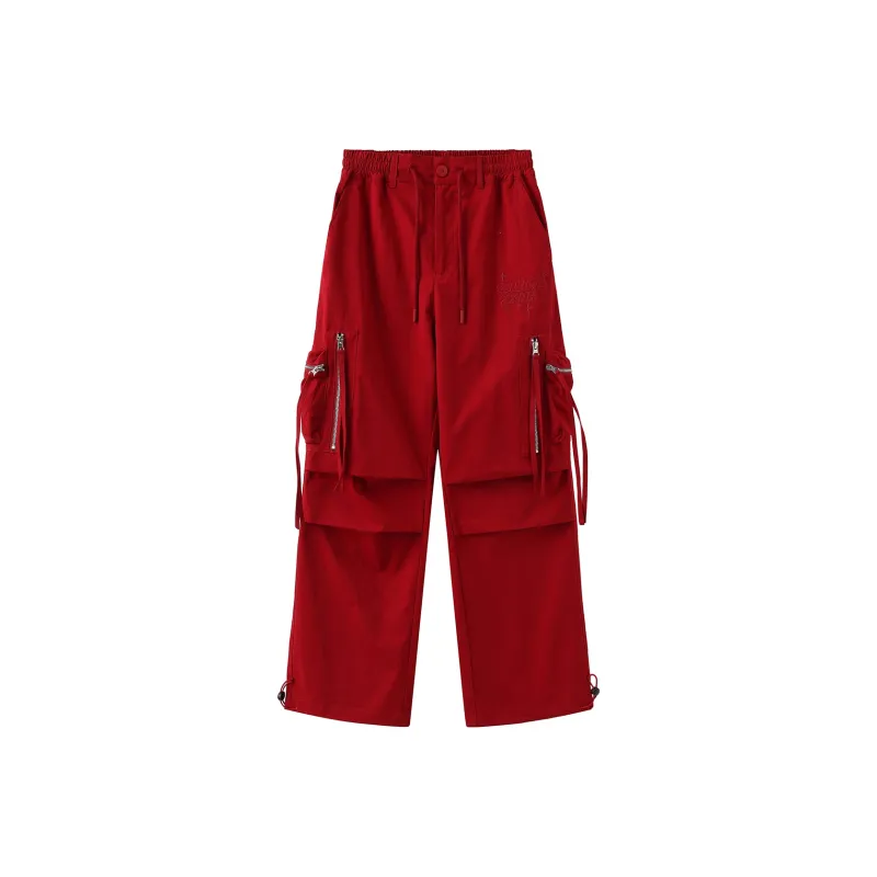 Clubxxhh Cargo Pants Unisex Burgundy-0