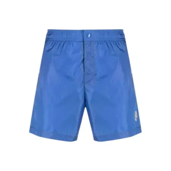 Moncler Logo Patch Drawstring Swim Shorts