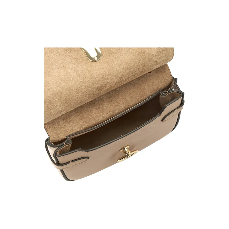 Mulberry Cow Leather Crossbody Bag, Shoulder Bag Women's Nude-6