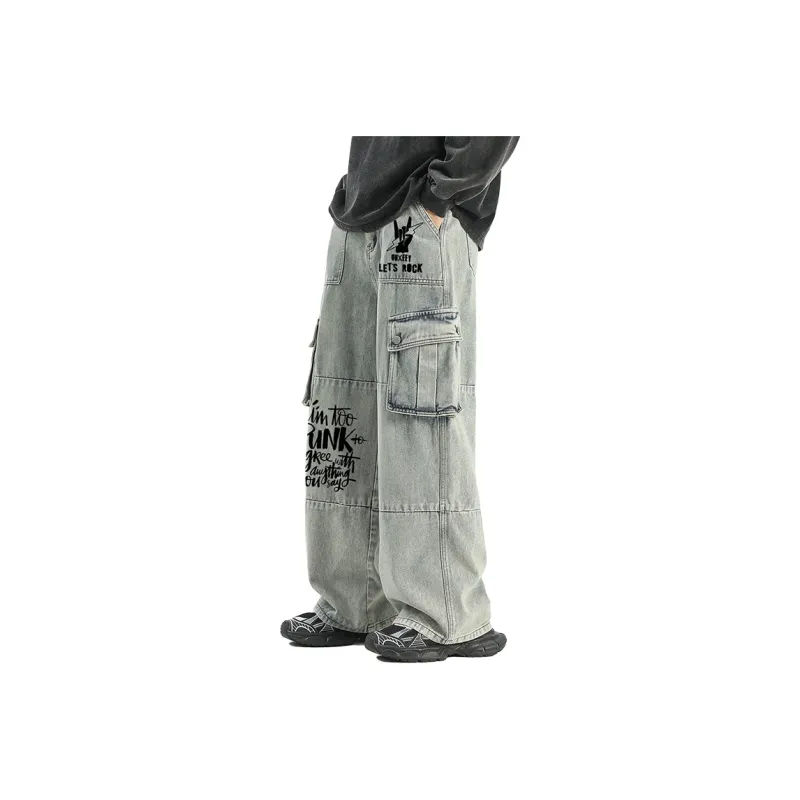 Qnxeey Jeans Unisex-7