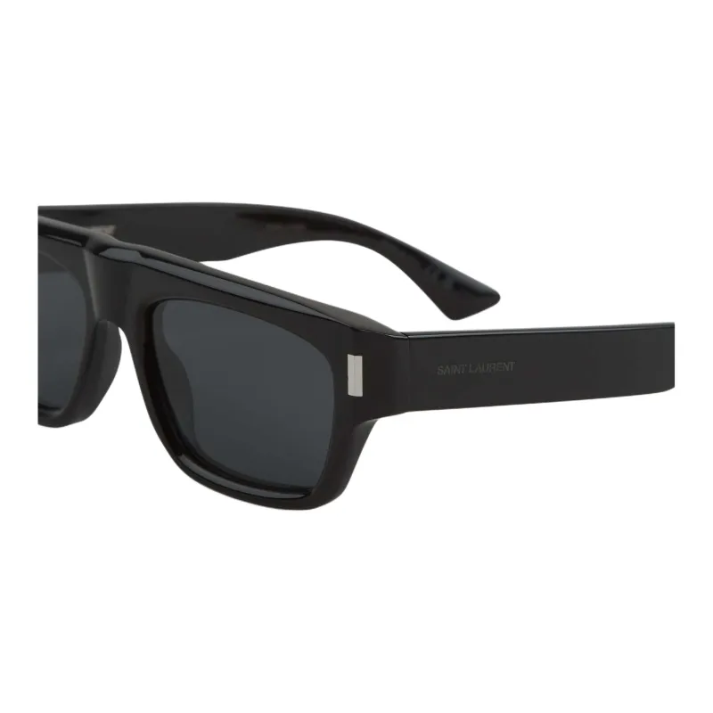 SAINT LAURENT Acetate Square Sunglasses Men's Black-2