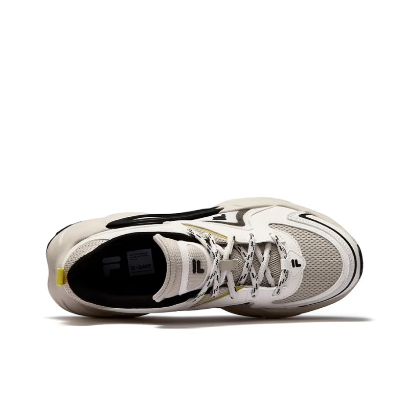 FILA FUSION FORCE Breathable Low Top Running Shoes Men's Gray White-2