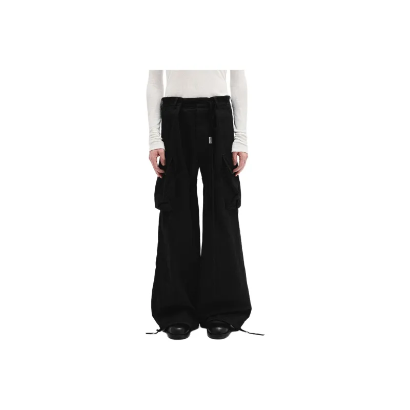 Ann Demeulemeester SS25 Cargo Pants Unisex Black-0