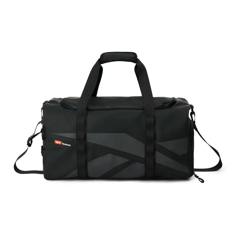 Reebok Artificial Leather Handbag, Crossbody Bag, Travel Bag, Gym Bag Medium Size Unisex White/black/grey green-4