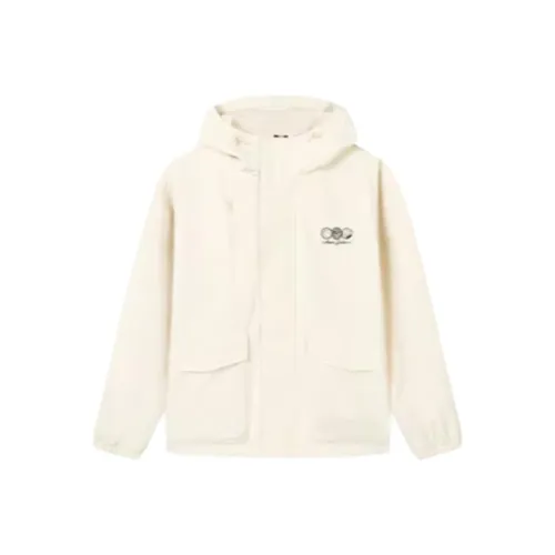 361° Basketball Collection Trench Coat Men's Peeling White Paint
