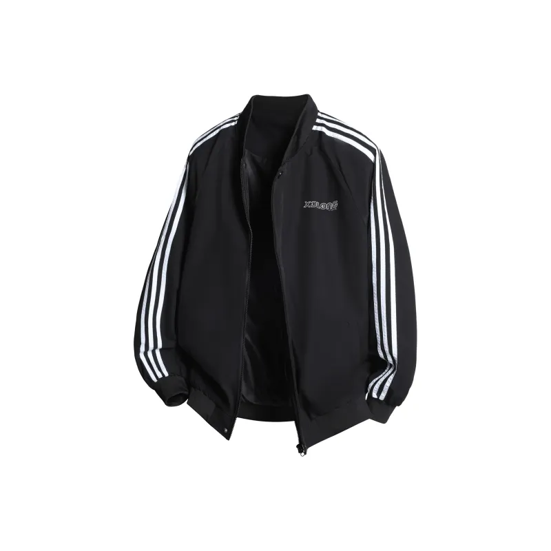 XIDELONG Jackets Coats Unisex Black-0