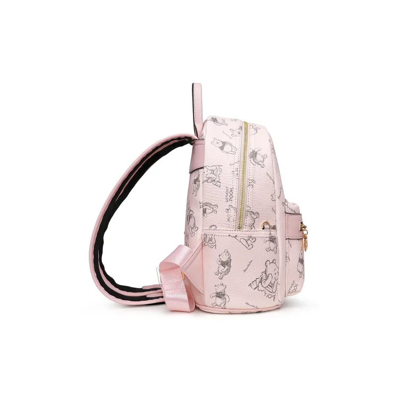 Disney Winnie The Pooh Series PVC Backpack Regular Women's Apricot/Pink/Black-9