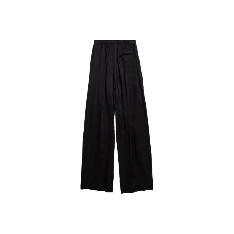 Balenciaga Stencil Logo print Satin Trousers-2