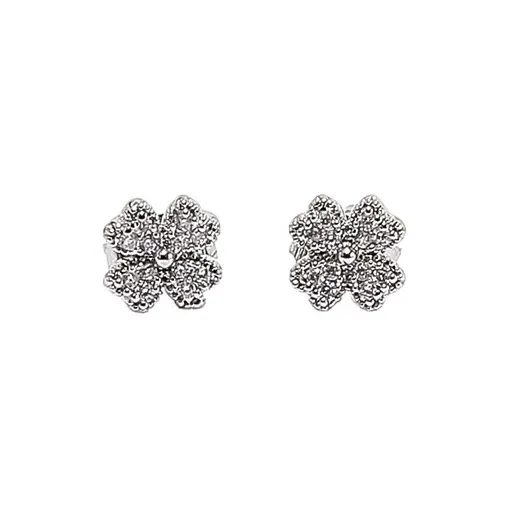 WIR ORNAMENTS Gold Plated Copper Stud Earrings Women's-4