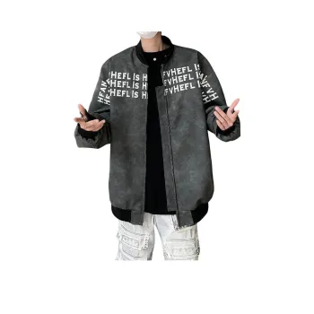 RVANGUARD Leather Jacket Unisex Black Gray
