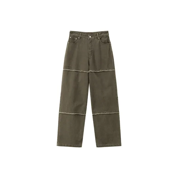 NO ONE ELSE Casual Pants Unisex Mustard Green-0