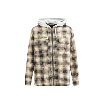 PALM ANGELS Checkered Zip fastened Hoodie