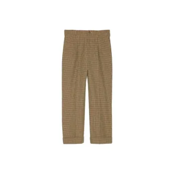 GUCCI Checkered Pleat Detailed Trousers