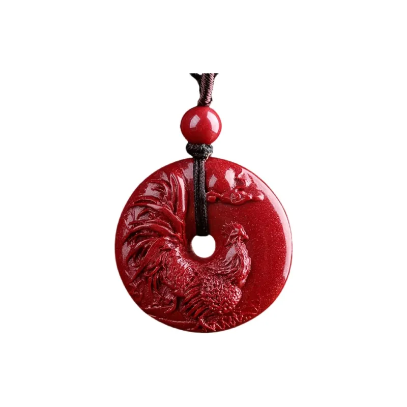 MY WORLD BEGINS AND ENDS WITH YOU Reconstructed Cinnabar Necklaces Unisex-20
