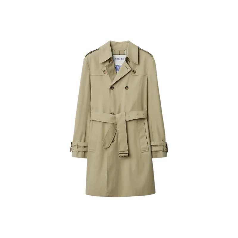 Burberry Double Breasted Belted Trench Coat-0