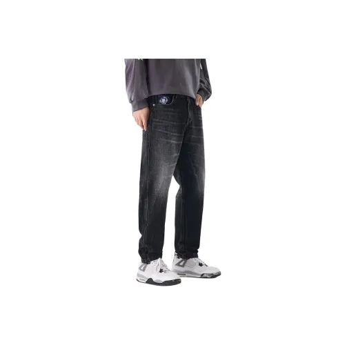 HIPANDA Jeans Men Gray Black