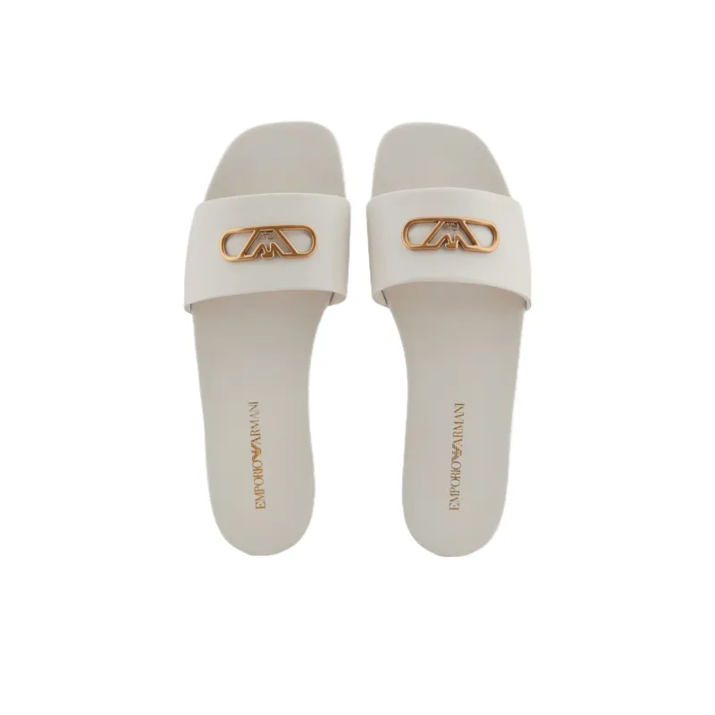 EMPORIO ARMANI Slip Resistant Slide Slippers Women's White-2