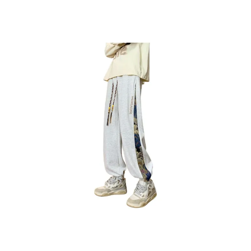 NEAR HERE Casual Pants Unisex Dark Sky Blue-9