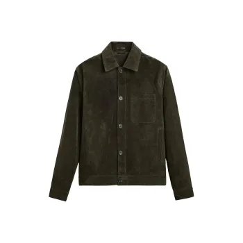 ZARA Leather Jacket Men's Green