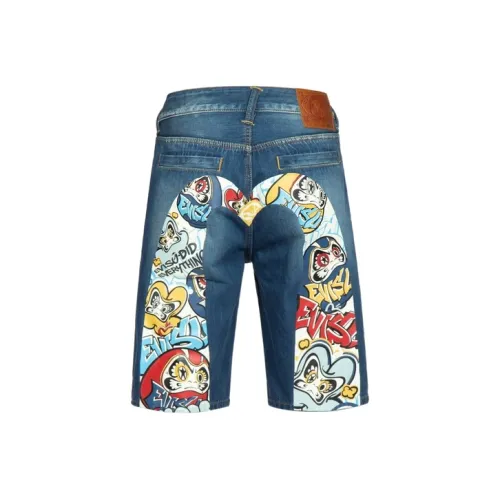EVISU Denim Shorts Men Denim Blue