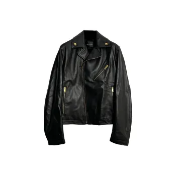 FANSIZHE FW24 Leather Jacket Men's Black