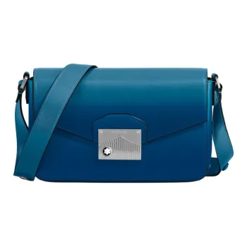 MONTBLANC Meisterstuck Leather Crossbody Bag Mini Unisex Ink Smoky Blue