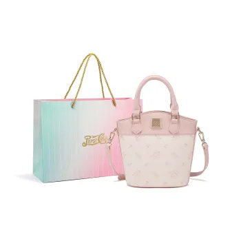 Pepsi PU Bucket Bag Shoulder Bag Crossbody Bag Handbag Regular Women's Cherry Blossom Pink/Fresh Green