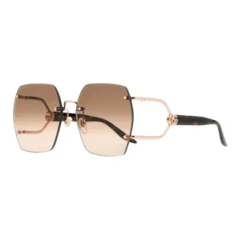 GUCCI Metal Square Sunglasses Women's Rose Gold