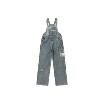 LAMLICKA Loose Fit Overalls Jeans Unisex Blue